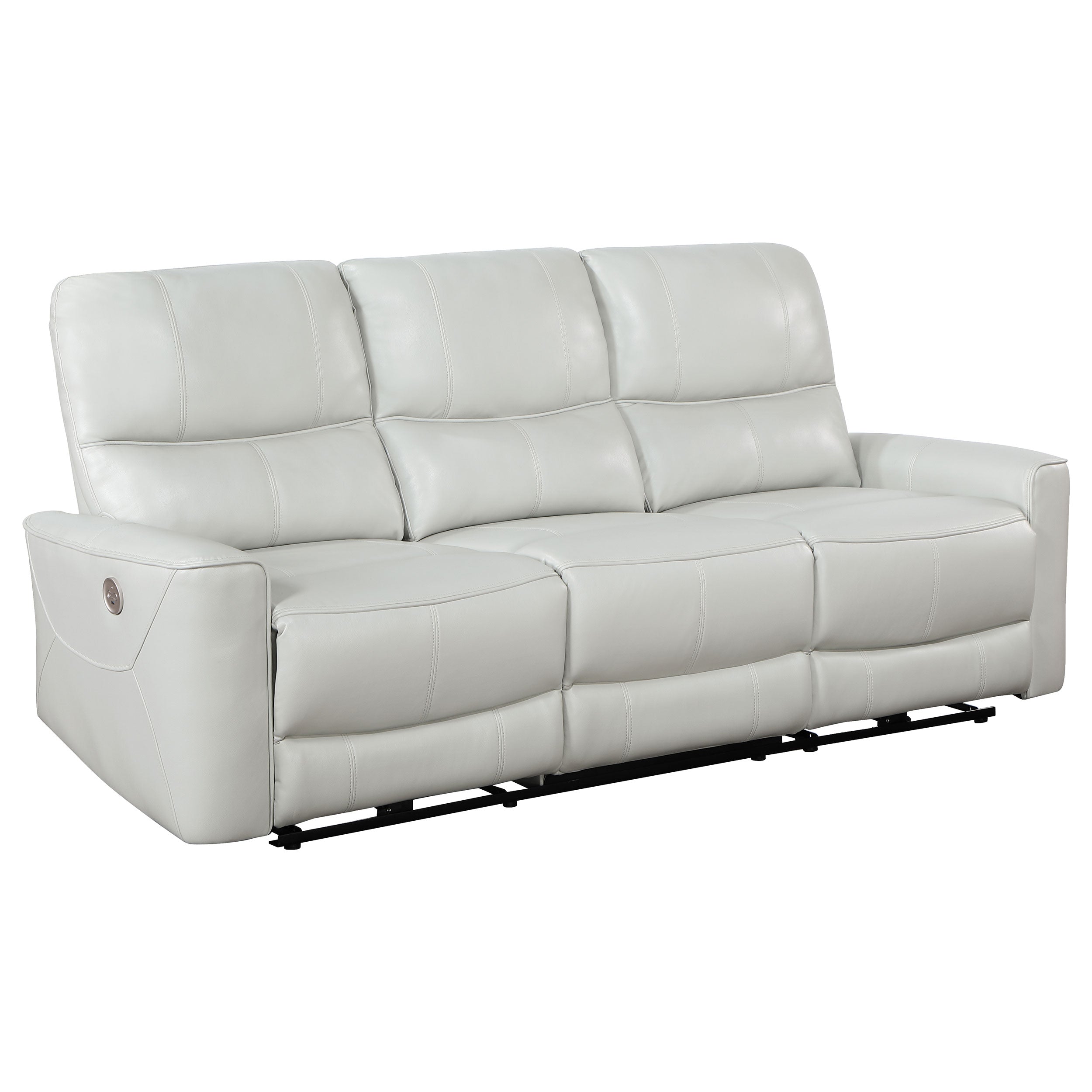 Orleans Furniture - Coaster - Greenfield Upholstered Power Reclining Sofa Dove Grey - 610261P