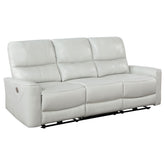 Orleans Furniture - Coaster - Greenfield Upholstered Power Reclining Sofa Dove Grey - 610261P