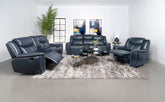 Orleans Furniture - Coaster - Sloane 3-piece Upholstered Reclining Sofa Set Blue - 610271-S3