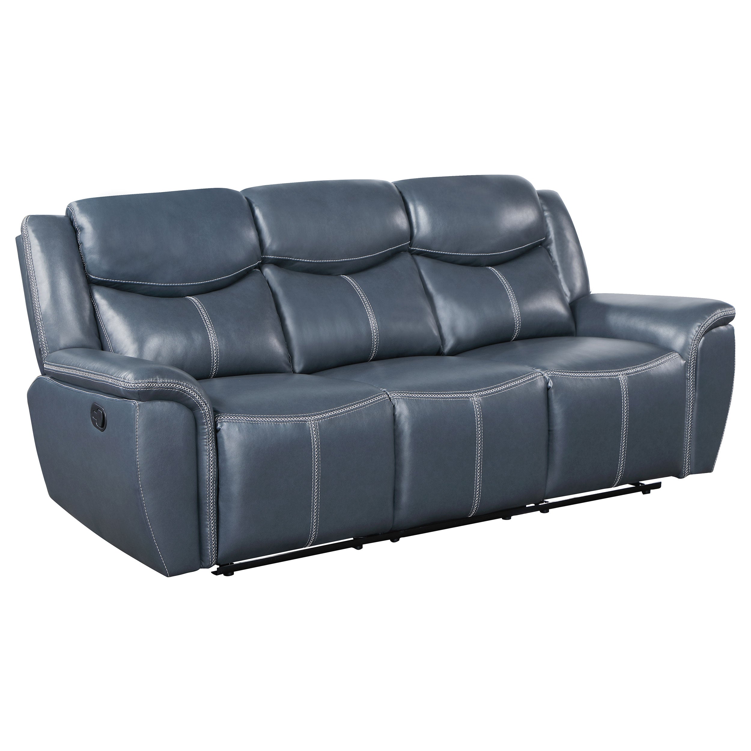Orleans Furniture - Coaster - Sloane Upholstered Padded Arm Reclining Sofa Blue - 610271