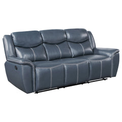 Orleans Furniture - Coaster - Sloane Upholstered Padded Arm Reclining Sofa Blue - 610271