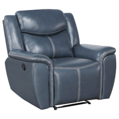 Orleans Furniture - Coaster - Sloane Upholstered Padded Arm Recliner Chair Blue - 610273