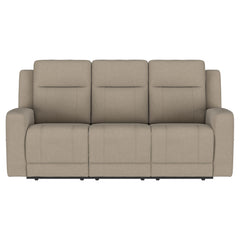 Brentwood Upholstered Motion Reclining Sofa Taupe
