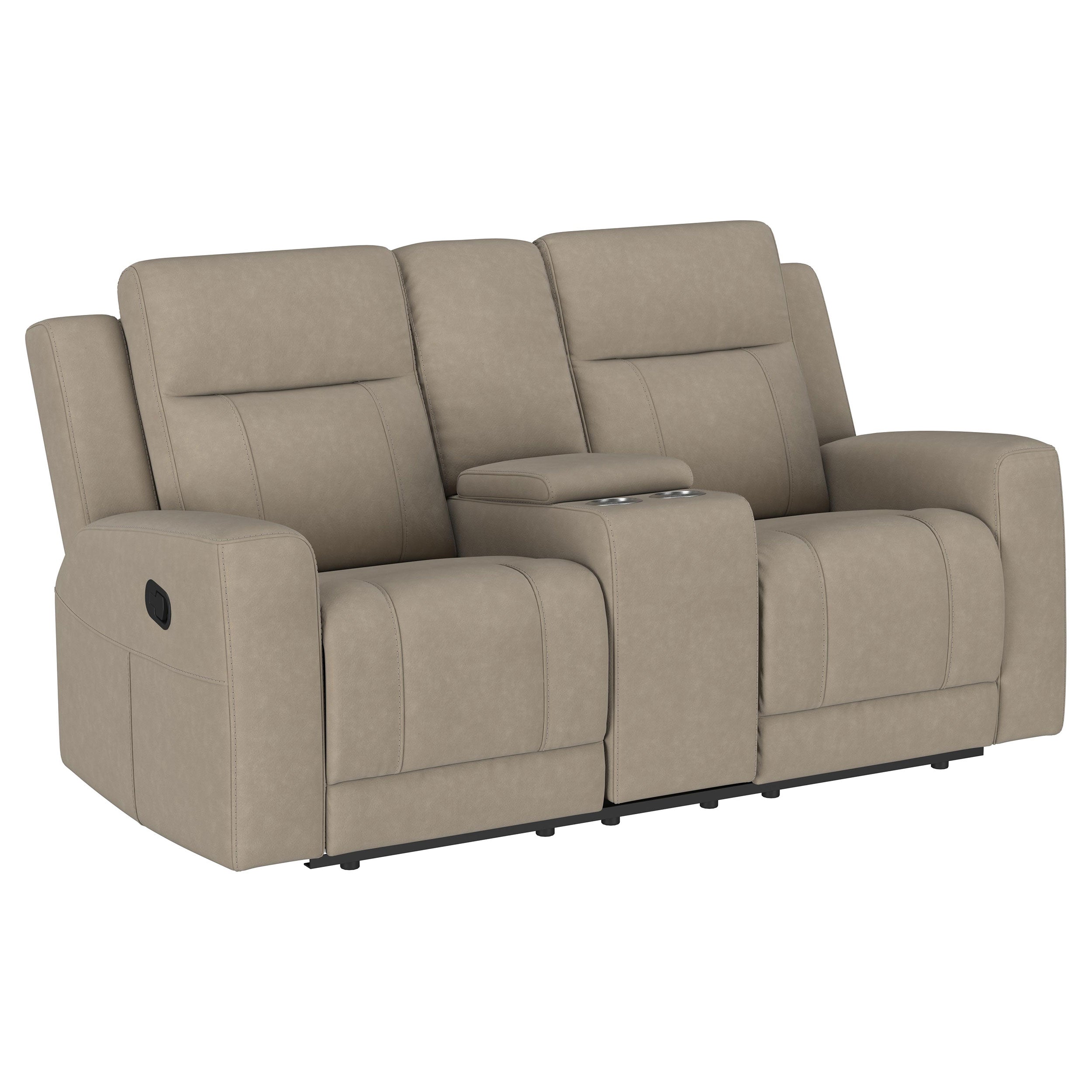 Orleans Furniture - Coaster - Brentwood Upholstered Motion Reclining Loveseat Taupe - 610282