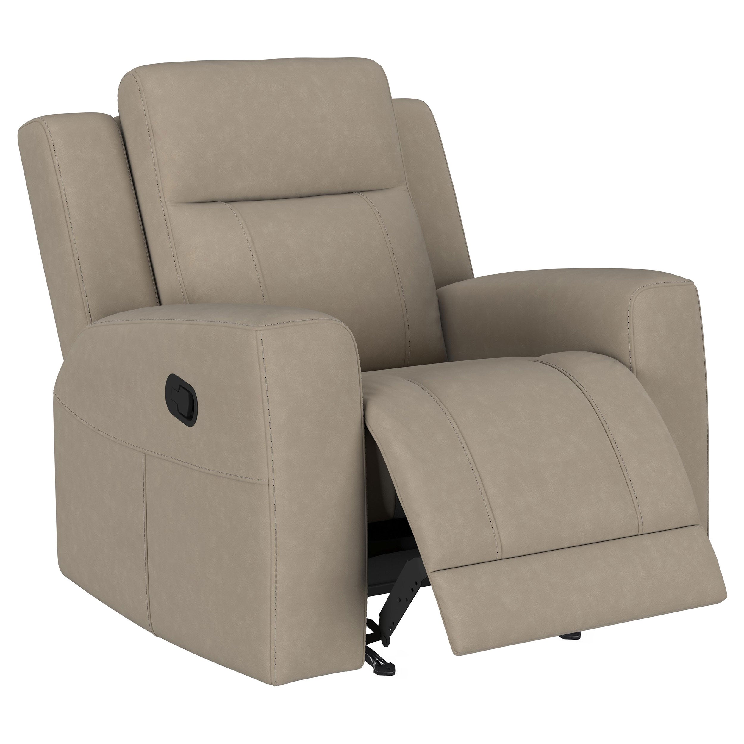 Orleans Furniture - Coaster - Brentwood Upholstered Recliner Chair Taupe - 610283
