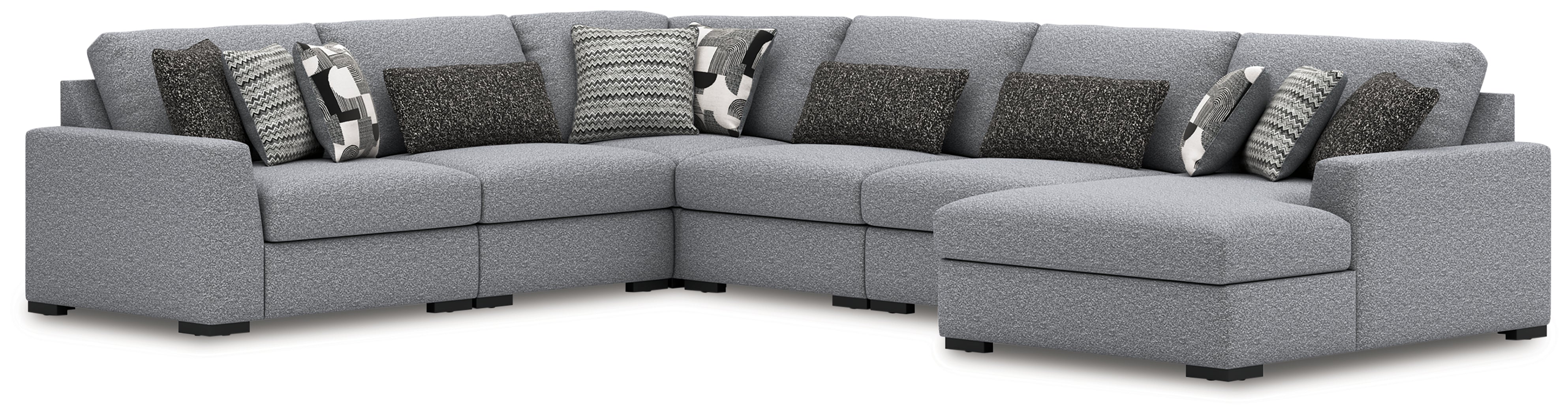 Orleans Furniture - Ashley Furniture - Bealton Sectional - RAF 6-Piece Sectional with Chaise / Salt and Pepper - 61305S12
