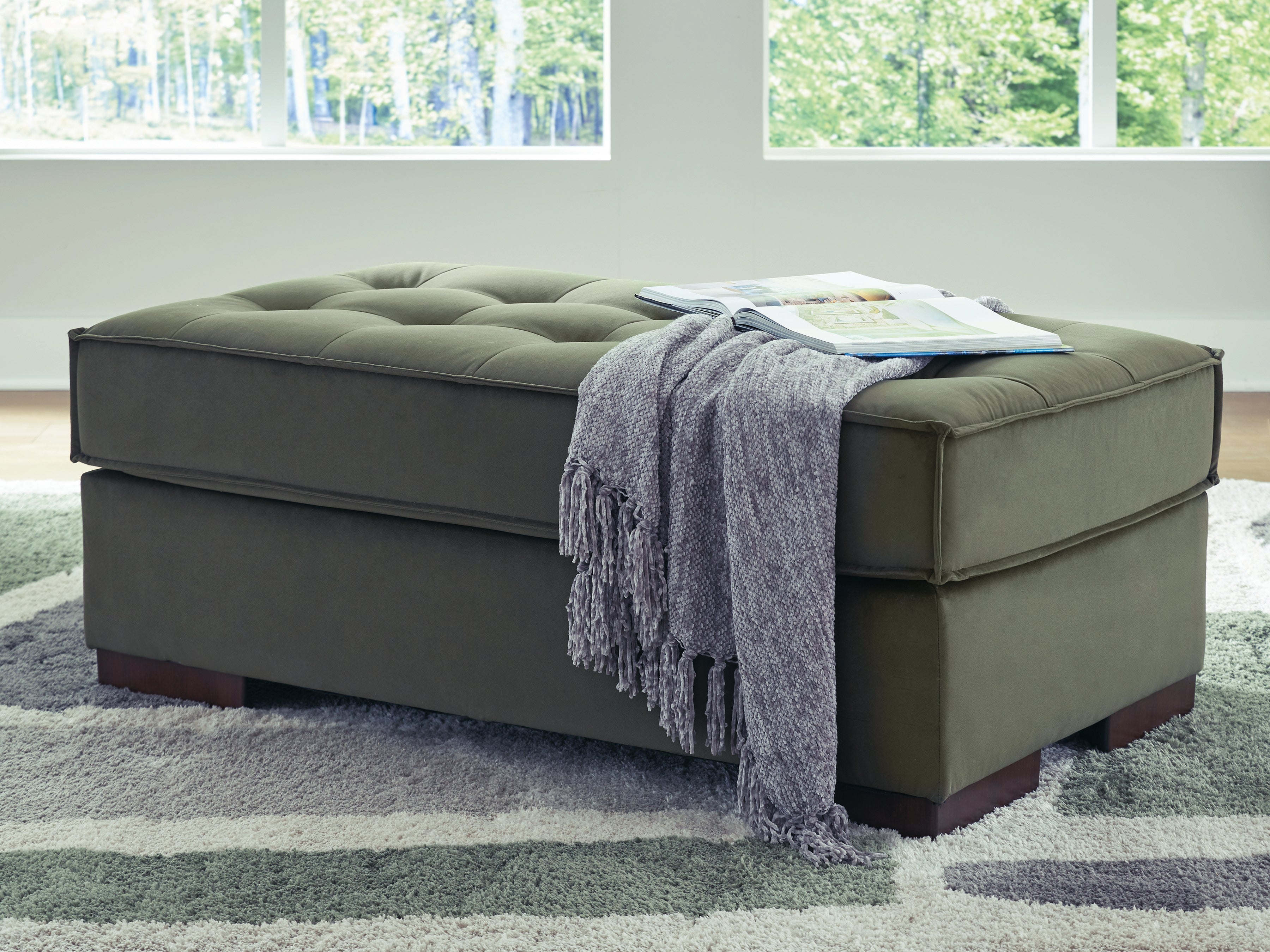 Orleans Furniture - Ashley Furniture - Caspian-Town Living Room - Oversized Accent Ottoman / Olive - PC6170208