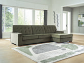 Orleans Furniture - Ashley Furniture - Caspian-Town Sectional - LAF 2-Piece Sectional with Chaise / Olive - PC61702S2
