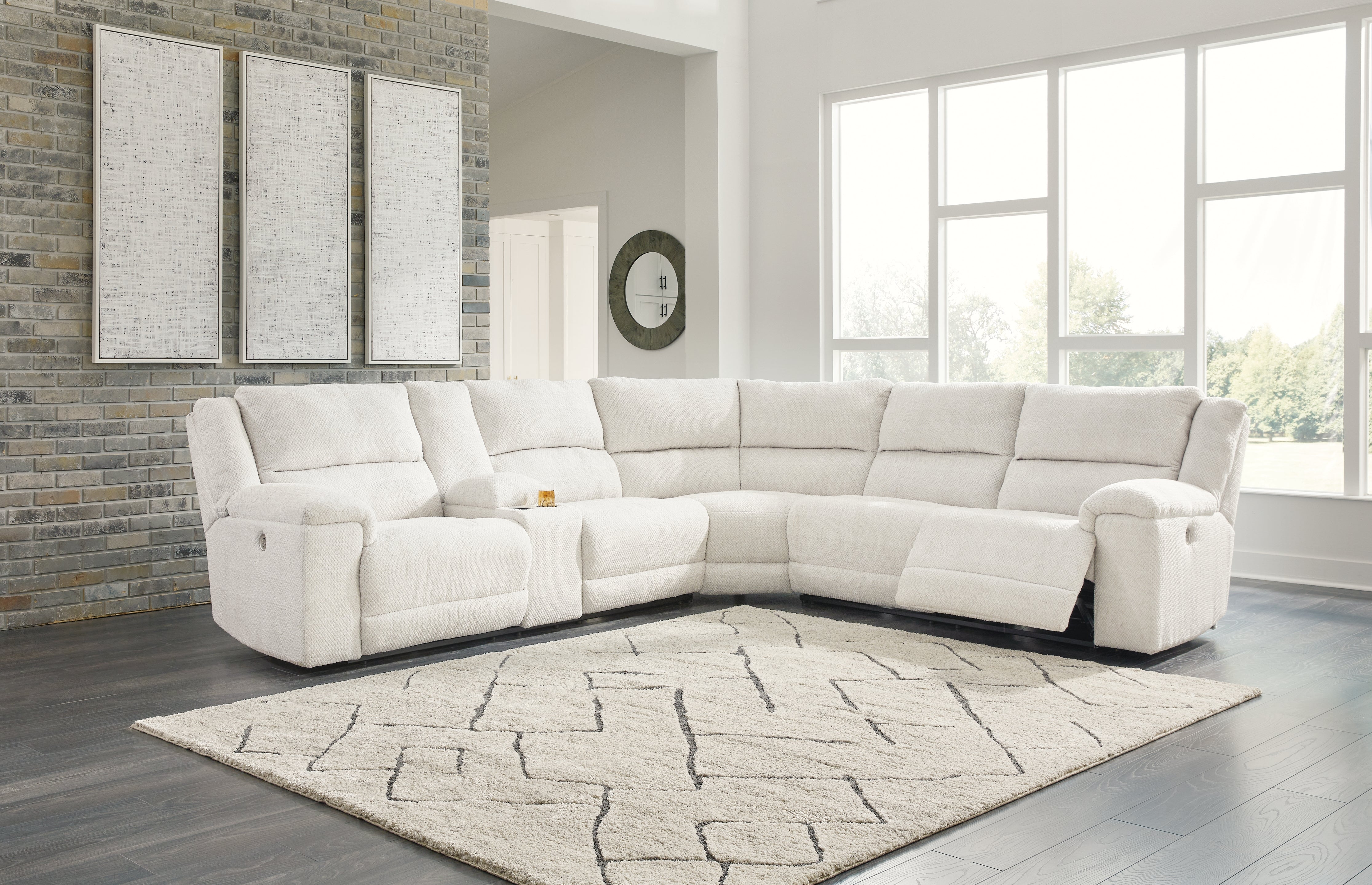 Orleans Furniture - Ashley Furniture - Keensburg Sectional - 3-Piece Power Reclining Sectional / Linen - 61807S1