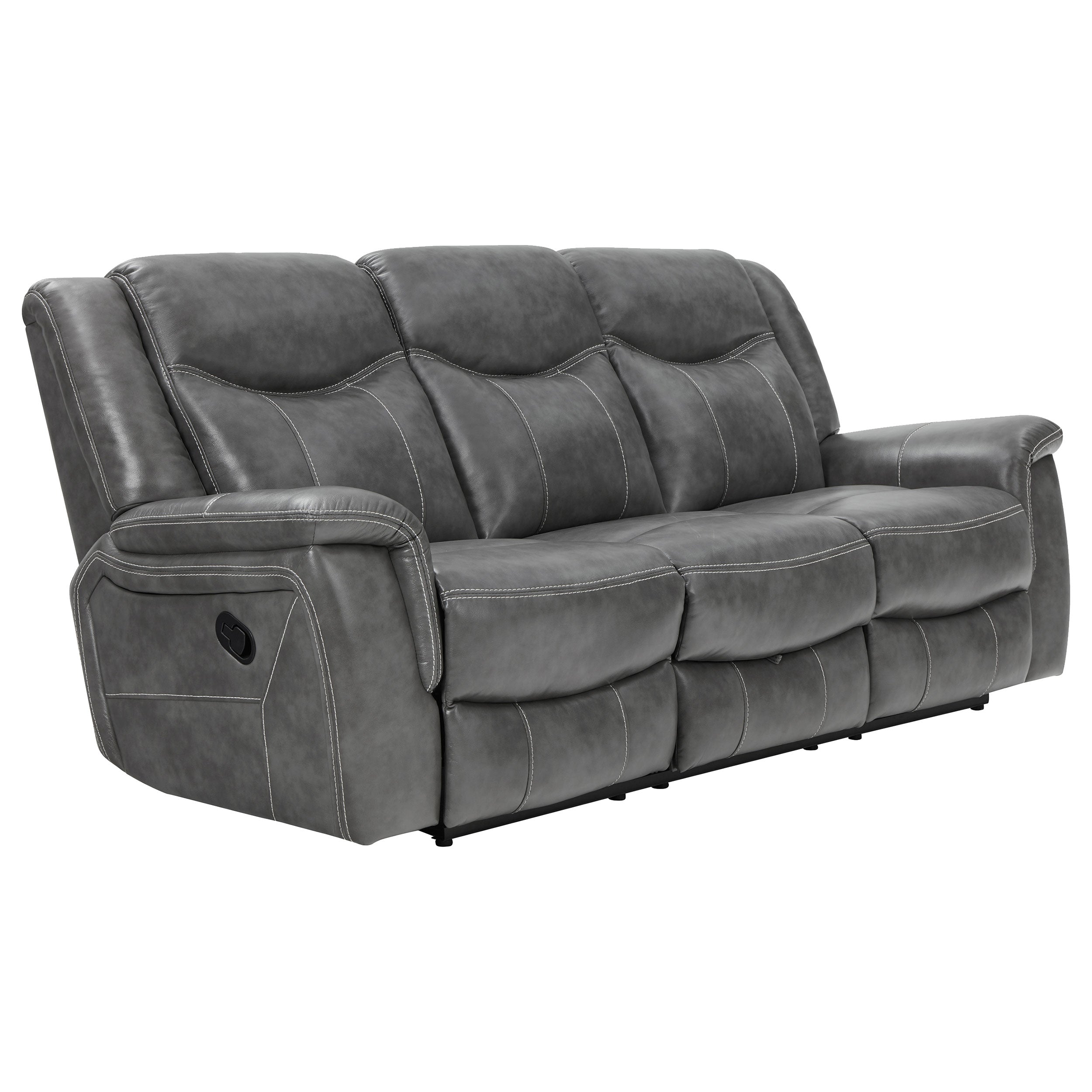 Orleans Furniture - Coaster - Conrad Upholstered Padded Arm Motion Sofa Grey - 650354