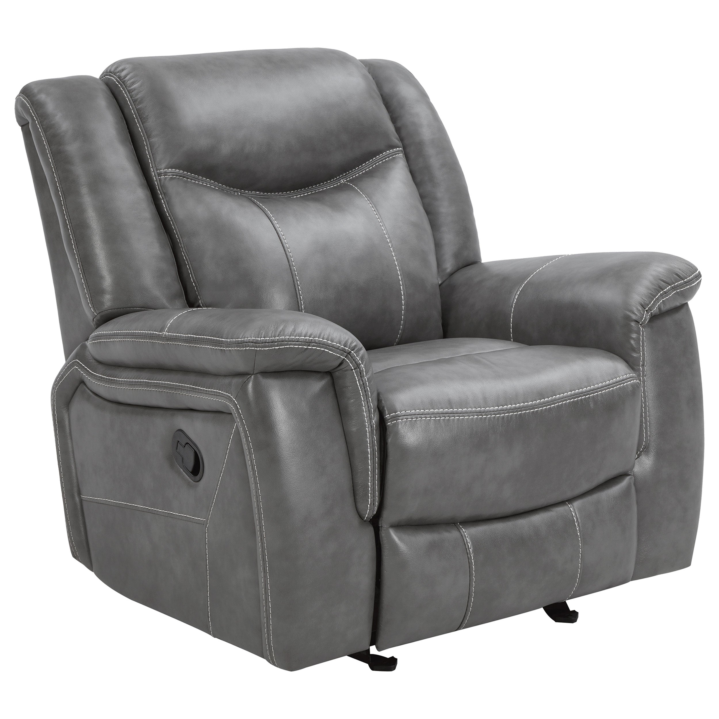 Orleans Furniture - Coaster - Conrad Upholstered Padded Arm Glider Recliner Grey - 650356