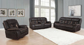 Orleans Furniture - Coaster - Greer 3-piece Upholstered Reclining Sofa Set Brown - 651354-S3
