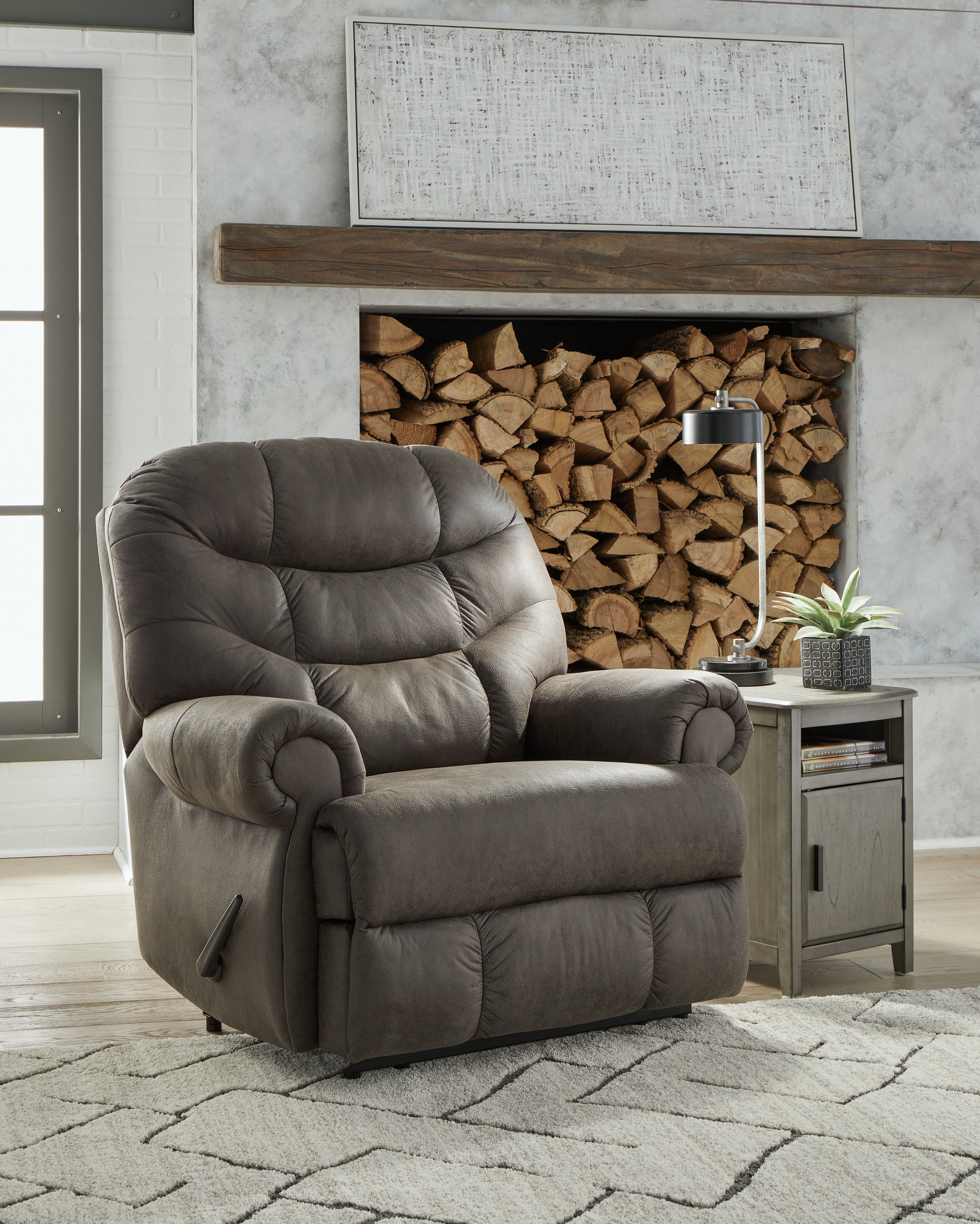 Orleans Furniture - Ashley Furniture - Camera Time Living Room - Zero Wall Recliner / Gunmetal - 6570729