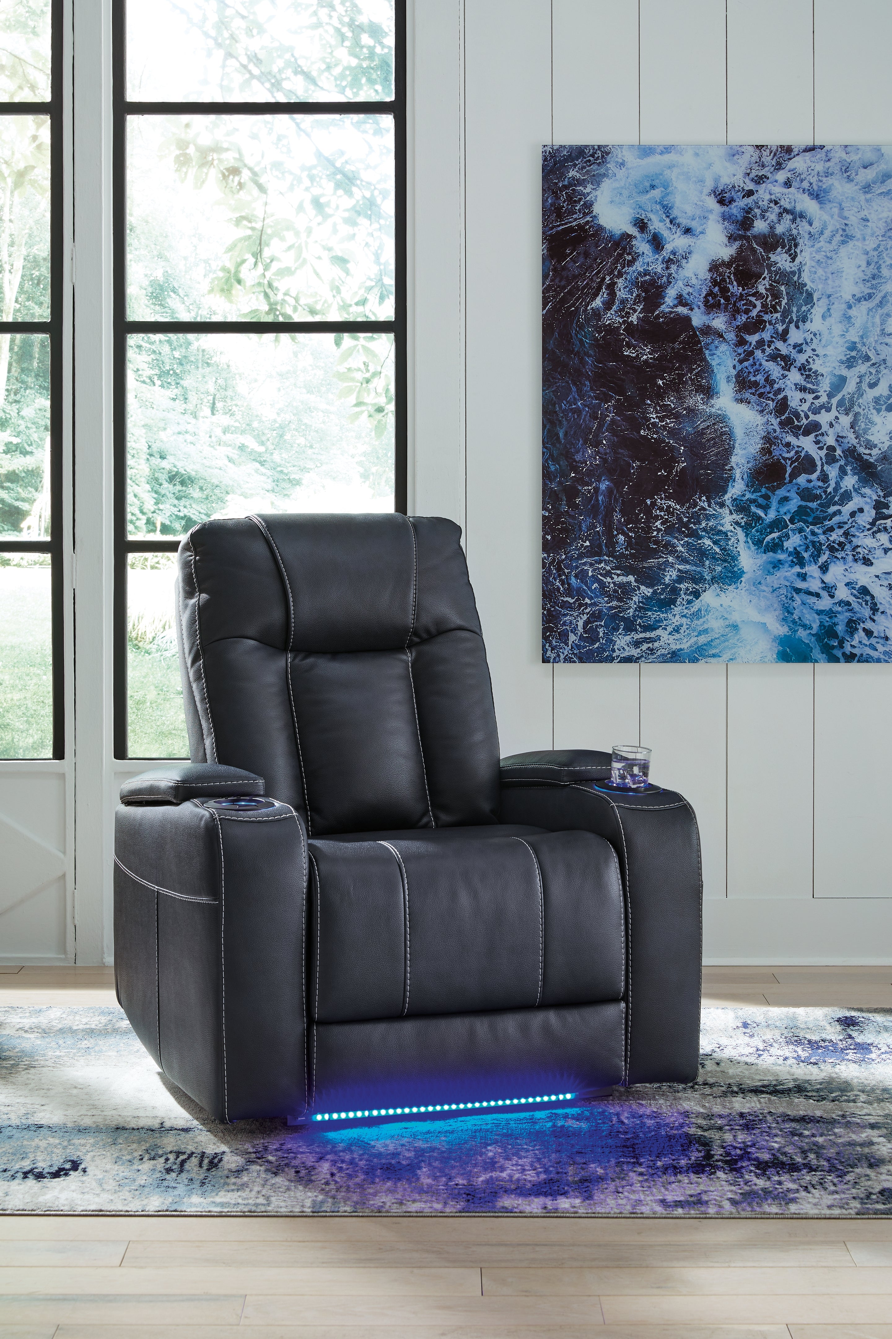 Orleans Furniture - Ashley Furniture - Feazada Living Room - PWR Recliner/ADJ Headrest / Shadow - 6620513