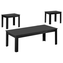Orleans Furniture - Coaster - Elias 3-piece Engineered Wood Coffee Table Set Black - 700225