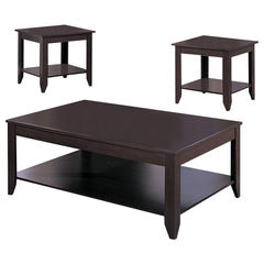 Orleans Furniture - Coaster - Brooks 3-piece Rectangular Coffee Table Set Cappuccino - 700285