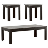 Orleans Furniture - Coaster - Rhodes 3-piece Faux Marble Top Coffee Table Set Grey - 700375