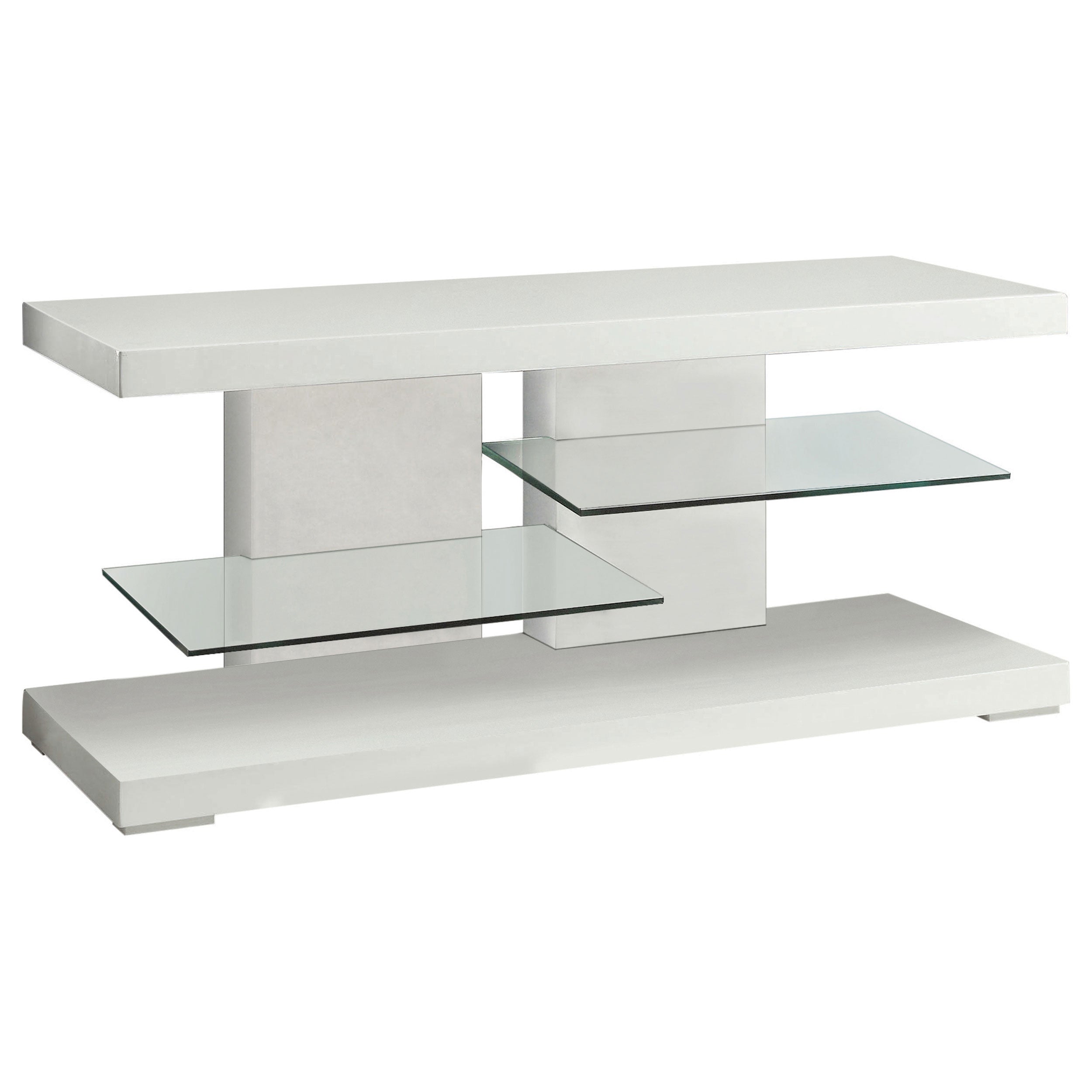 Orleans Furniture - Coaster - Cogswell 2-shelf Wood 47-inch TV Stand White High Gloss - 700824