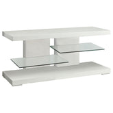 Orleans Furniture - Coaster - Cogswell 2-shelf Wood 47-inch TV Stand White High Gloss - 700824