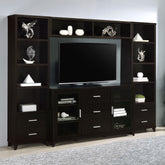 Orleans Furniture - Coaster - Lewes 4-piece 60-inch TV Entertainment Center Cappuccino - 700881-S4
