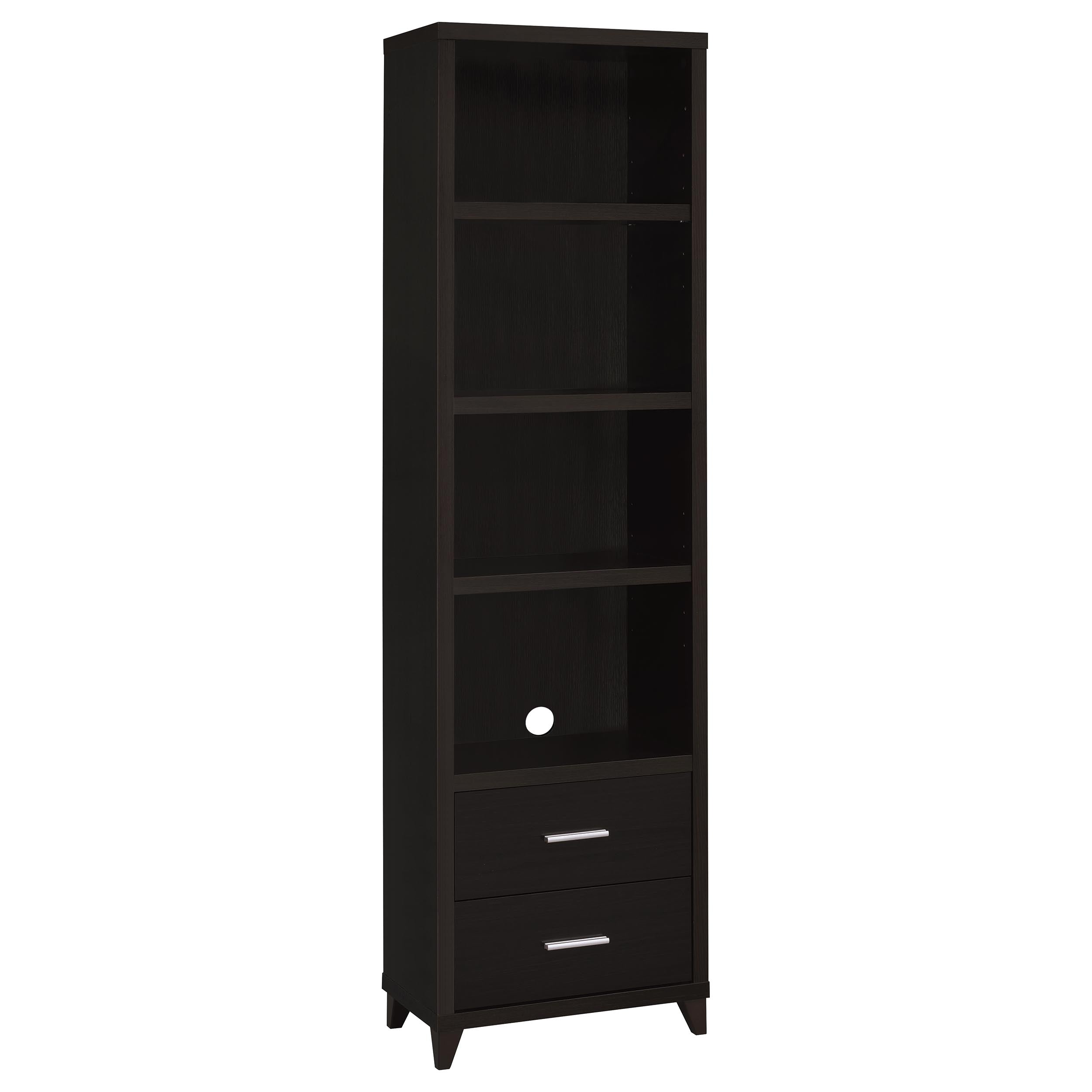 Orleans Furniture - Coaster - Lewes 4-shelf Engineered Wood Media Tower Cappuccino - 700882