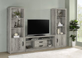 Orleans Furniture - Coaster - Burke 3-piece 59-inch TV Entertainment Center Grey Driftwood - 701024-SET
