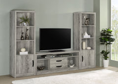 Orleans Furniture - Coaster - Burke 3-piece 59-inch TV Entertainment Center Grey Driftwood - 701024-SET