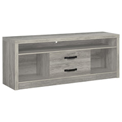 Burke 3-piece 59-inch TV Entertainment Center Grey Driftwood