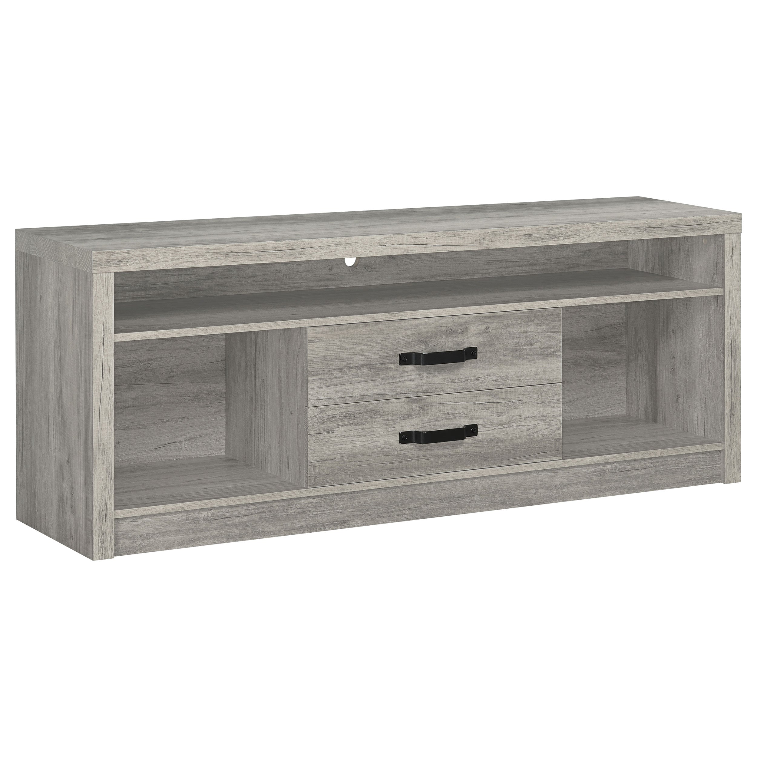 Orleans Furniture - Coaster - Burke 2-drawer Engineered Wood 59-inch TV Stand Grey Driftwood - 701024