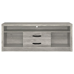 Burke 2-drawer Engineered Wood 59-inch TV Stand Grey Driftwood