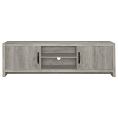 Burke 2-door Engineered Wood 71-inch TV Stand Grey Driftwood
