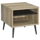 Orleans Furniture - Coaster - Welsh Square Engineered Wood Side End Table Distressed Pine - 701037