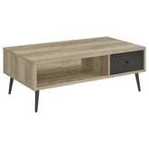 Orleans Furniture - Coaster - Welsh 1-drawer Engineered Wood Coffee Table Distressed Pine - 701038