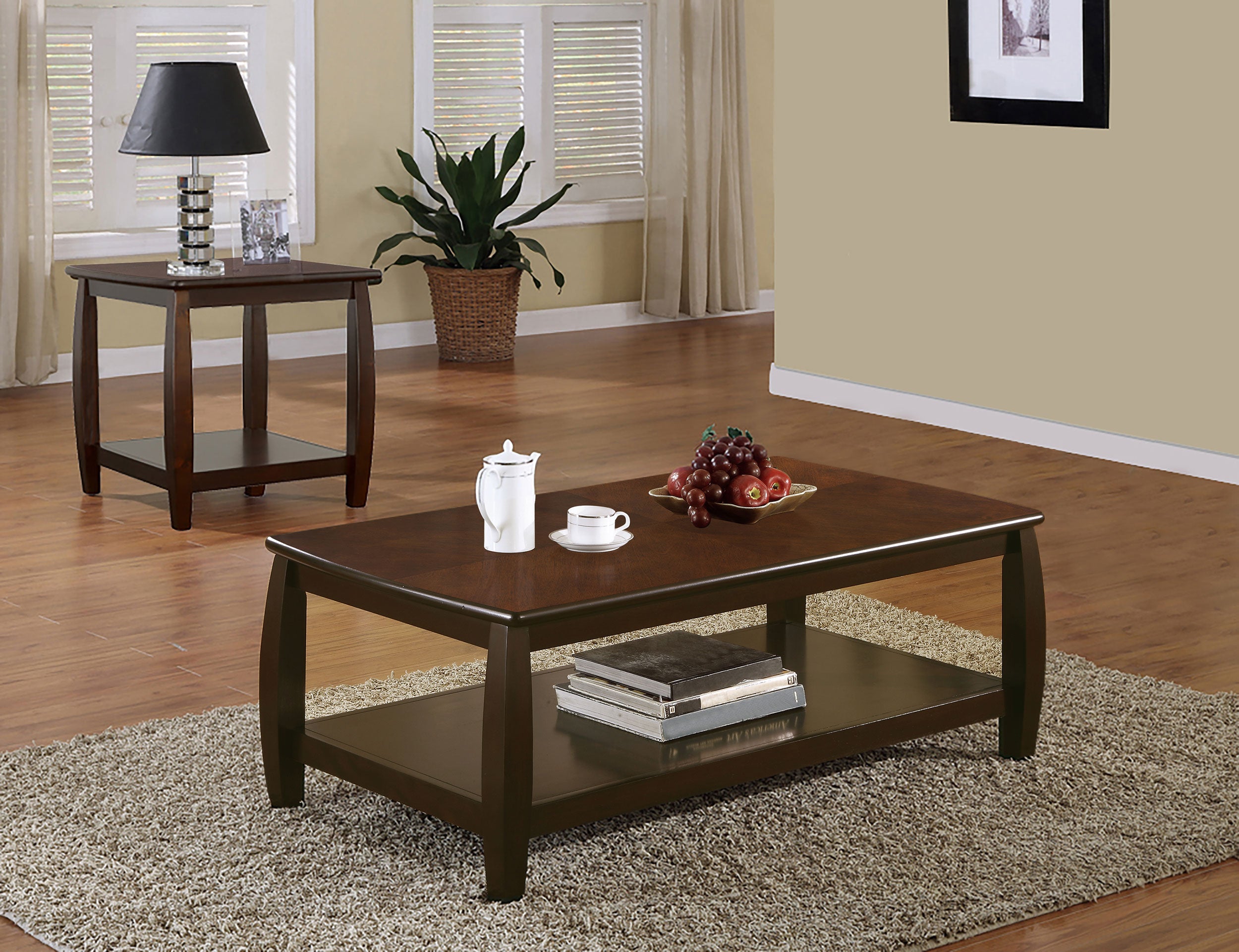 Orleans Furniture - Coaster - Dixon 2-piece Rectangular Wood Coffee Table Set Espresso - 701078-S2