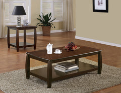 Orleans Furniture - Coaster - Dixon 2-piece Rectangular Wood Coffee Table Set Espresso - 701078-S2