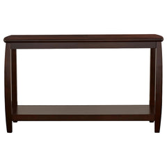 Dixon Wood Entryway Console Table with Shelf Cappuccino