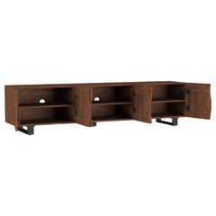 Trask 86-inch Wood TV Stand Media Console Mango Brown