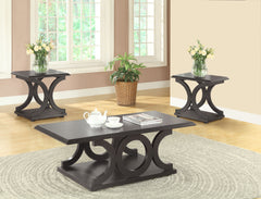 Orleans Furniture - Coaster - Shelly 3-piece Coffee and End Table Set Cappuccino - 703148-S3