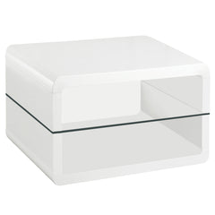 Orleans Furniture - Coaster - Elana 1-shelf Rectangular Side End Table White High Gloss - 703267