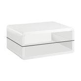 Orleans Furniture - Coaster - Elana 1-shelf Rectangular Coffee Table White High Gloss - 703268