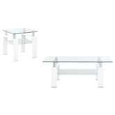 Orleans Furniture - Coaster - Dyer 2-piece Rectangular Coffee and End Table Set White - 703438-S2