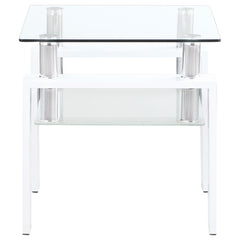 Dyer 2-piece Rectangular Coffee and End Table Set White