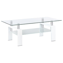 Dyer 2-piece Rectangular Coffee and End Table Set White