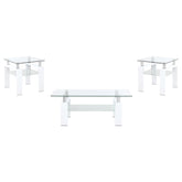 Orleans Furniture - Coaster - Dyer 3-piece Rectangular Coffee and End Table Set White - 703438-S3
