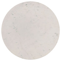 Aldis Round Marble Top Coffee Table White and Natural
