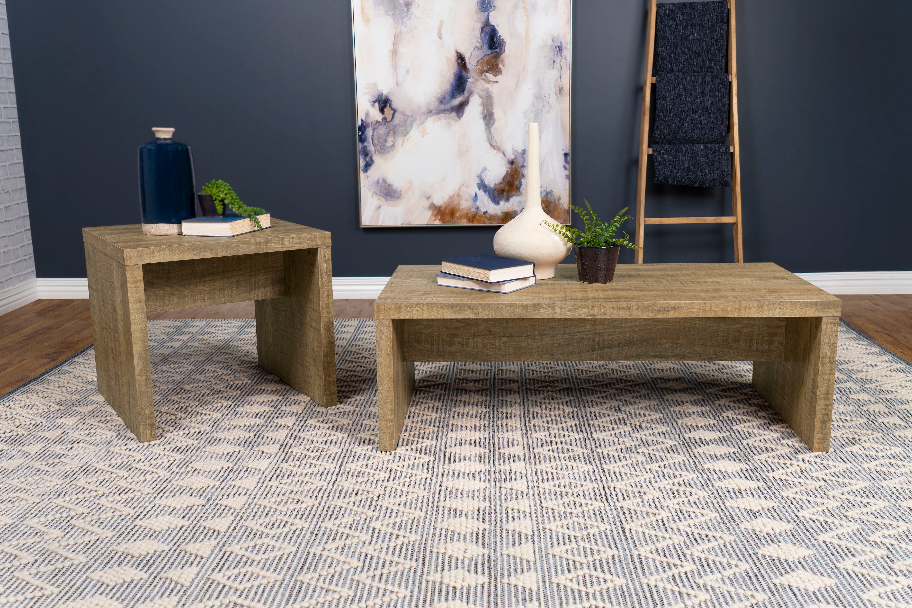 Orleans Furniture - Coaster - Lynette 2-piece Rectangular Coffee and End Table Set Mango - 704128-S2