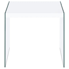 Opal 3-piece Coffee and End Table Set White High Gloss