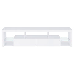 Jude 2-drawer Engineered Wood 71-inch TV Stand High Gloss White