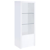 Orleans Furniture - Coaster - Jude 3-shelf Engineered Wood Media Tower High Gloss White - 704254
