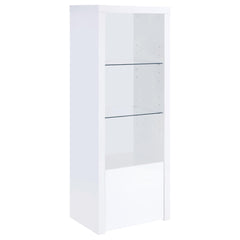 Orleans Furniture - Coaster - Jude 3-shelf Engineered Wood Media Tower High Gloss White - 704254